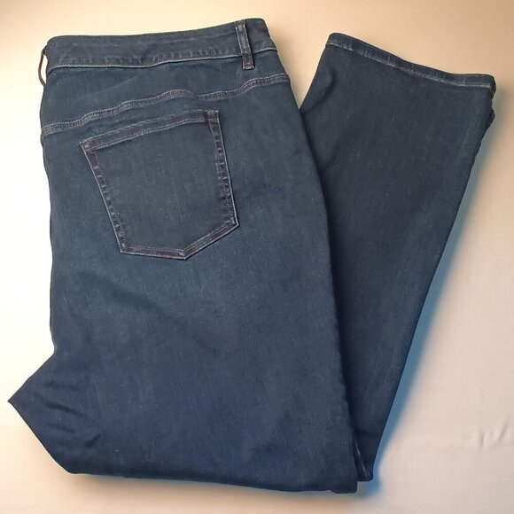 Lane Bryant Denim Jeans Size 28 High Rise Straight Leg Dark Wash - Picture 1 of 10